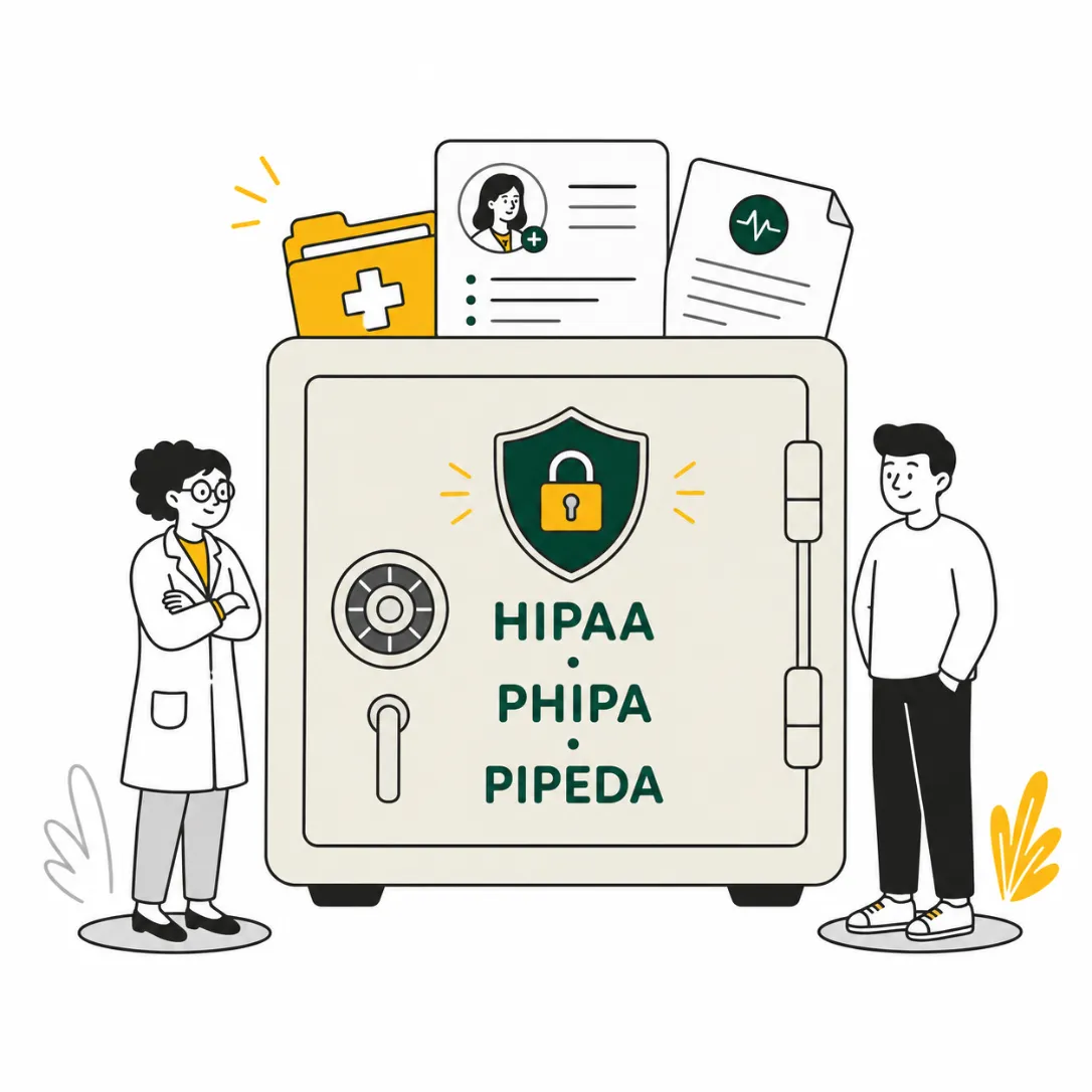 Healthcare records secured for HIPAA, PHIPA, and PIPEDA compliance